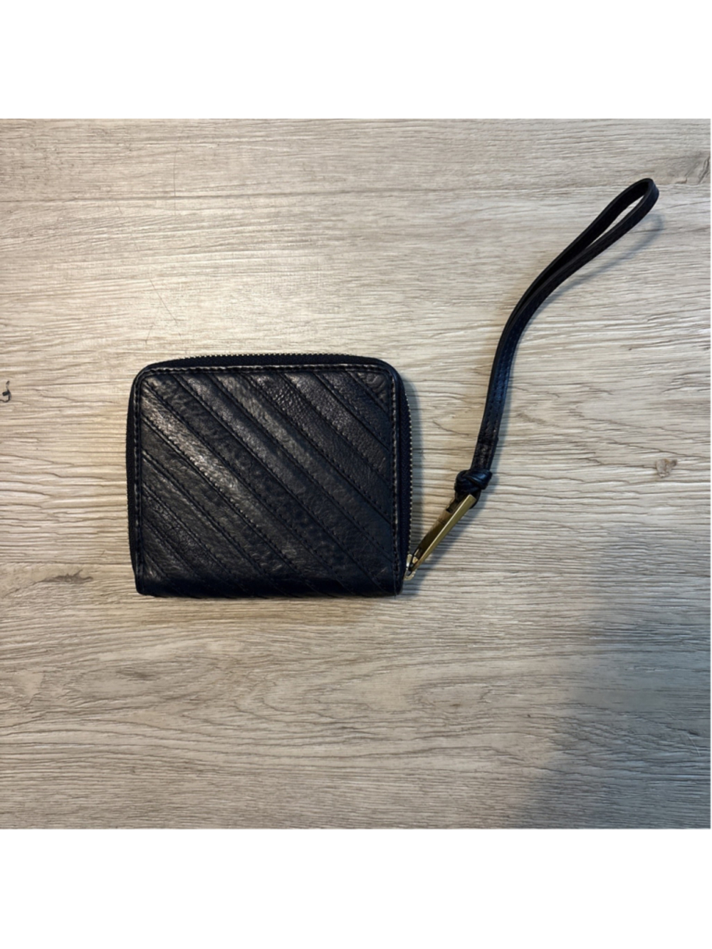 Margot New York Black Leather Wristlet Wallet. Very Clean!